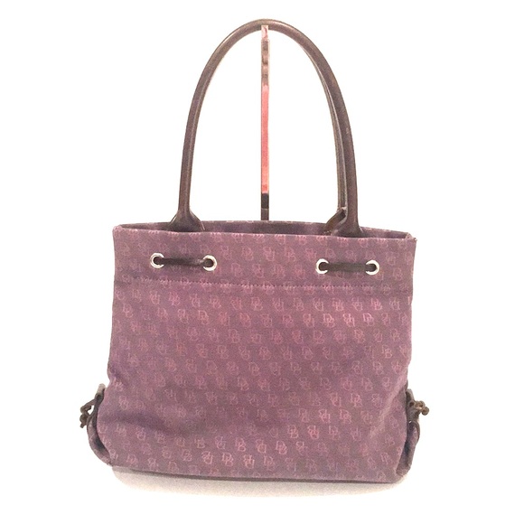 DOONEY & BOURKE VTG purple monogram handbag - Picture 2 of 8